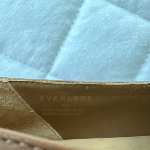 EVERLANE Womens Shoe 10 Modern Loafer Leather Camel Classic Preppy Professional - Picture 8 of 15